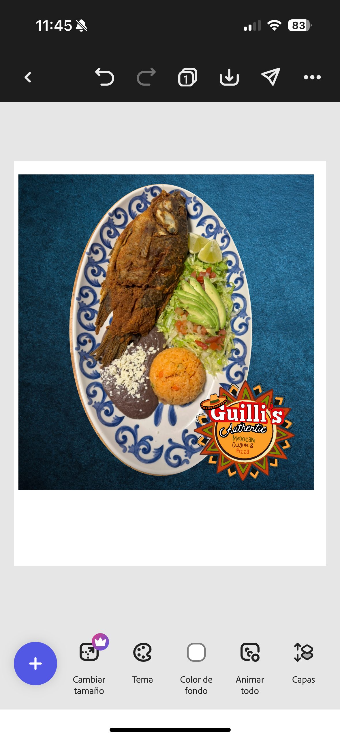 Mojarra frita.