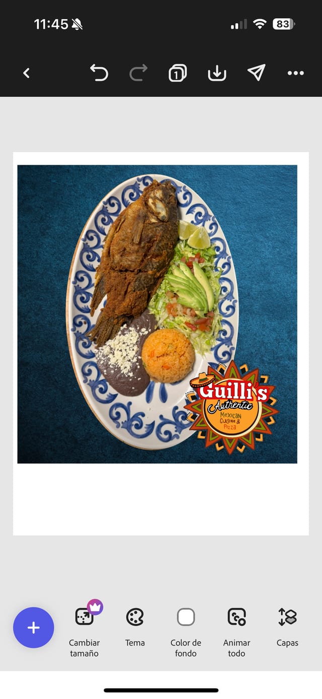 Mojarra frita.