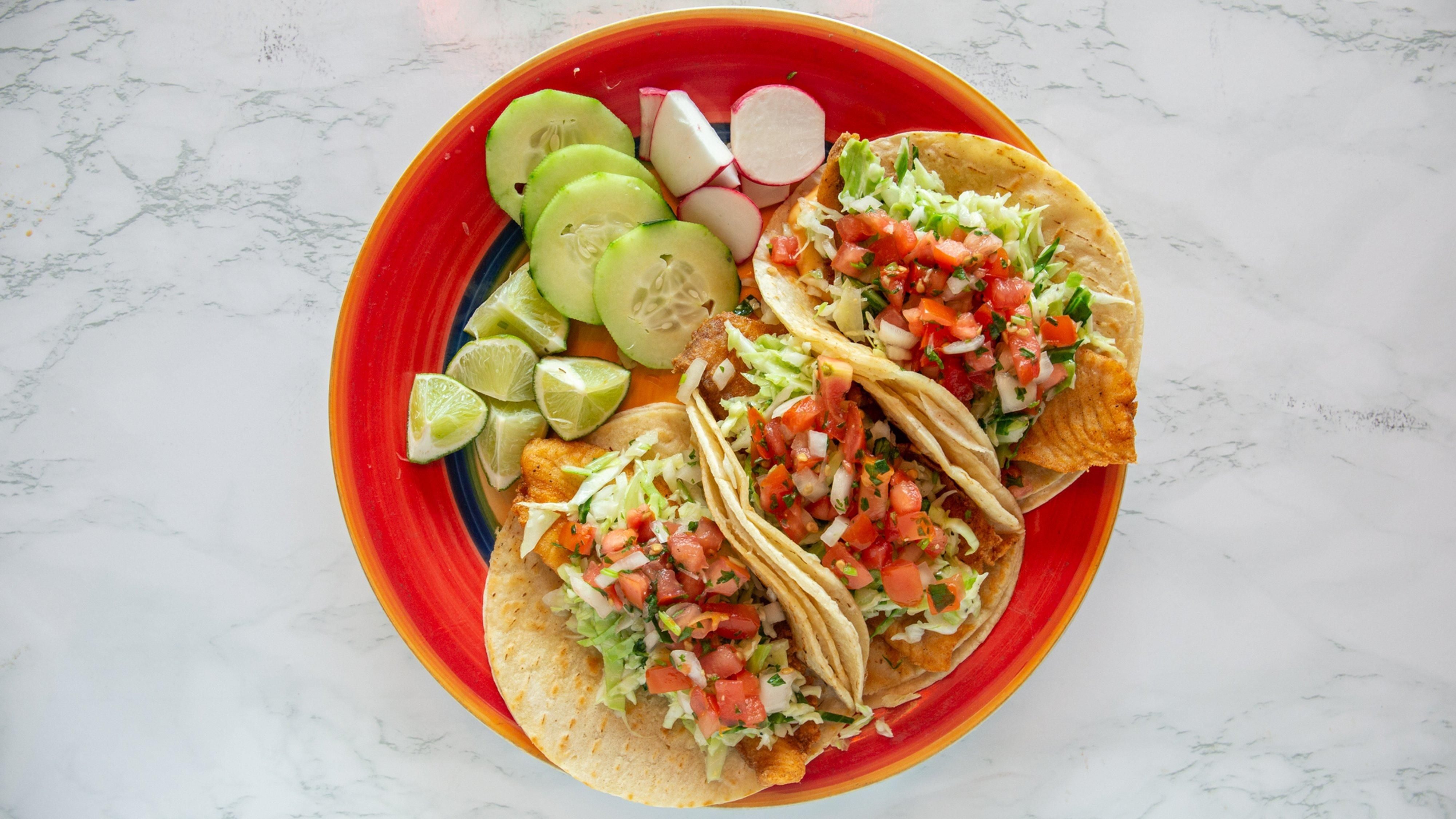 3 fish tacos.