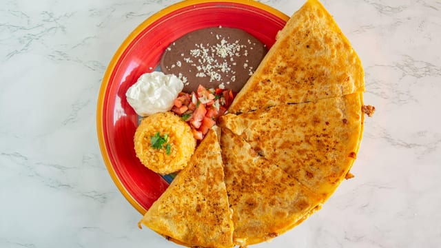 Shrimp quesadilla.