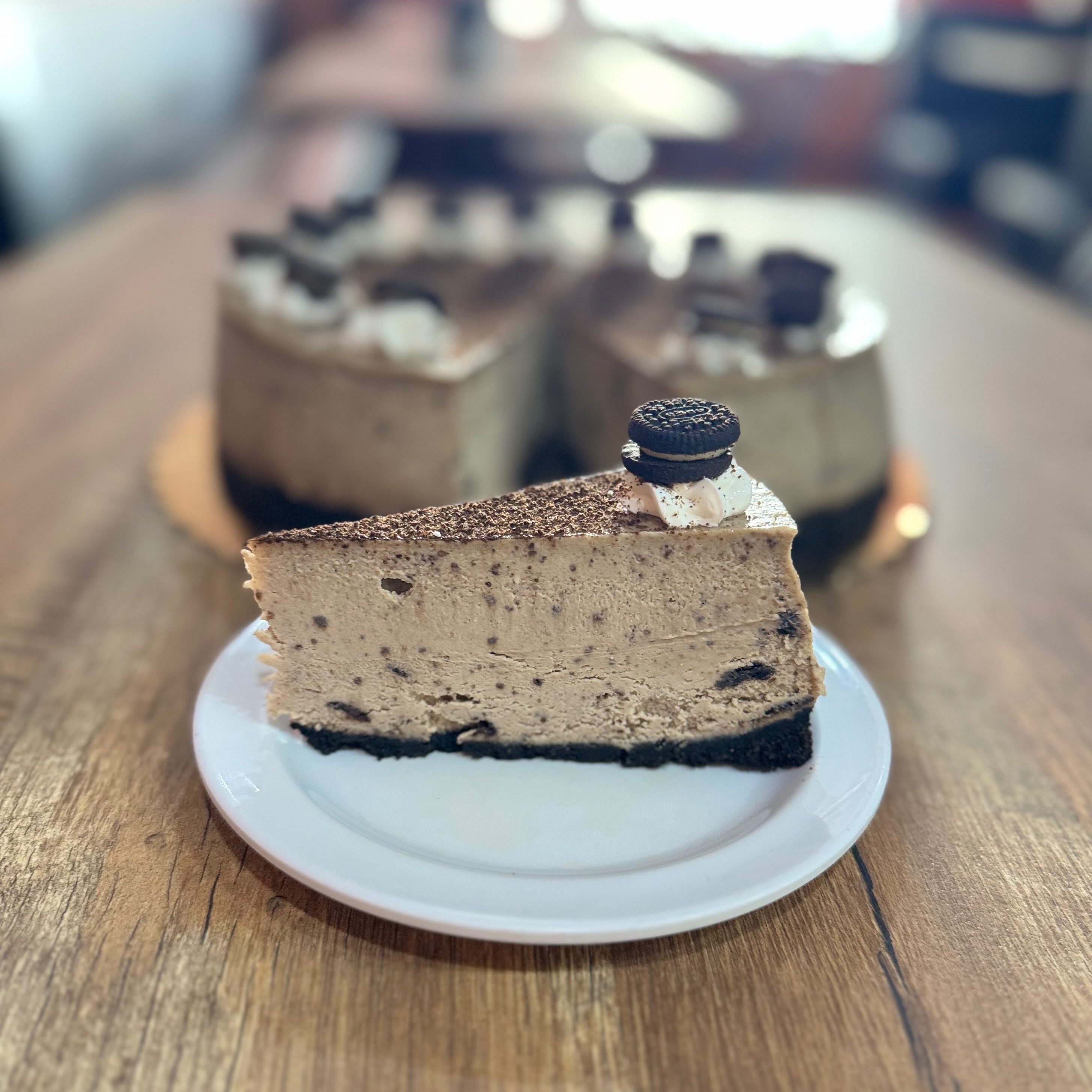 Oreo cookie cheesecake.