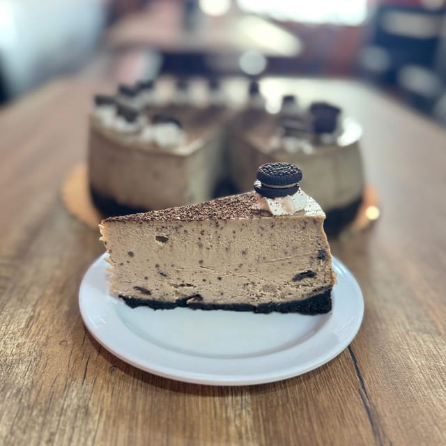 Oreo cookie cheesecake.